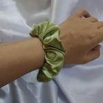 Luxe Aabhushan - Olive Mist Satin Scrunchie