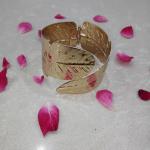 Prakriti Leaf-Muse Gold Cuff Bracelet