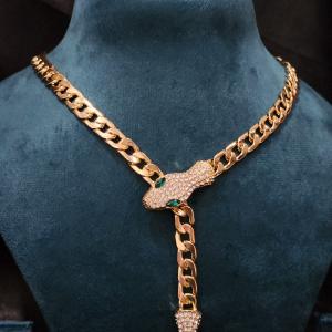 Serpent Charm Wrap Necklace & Bracelet