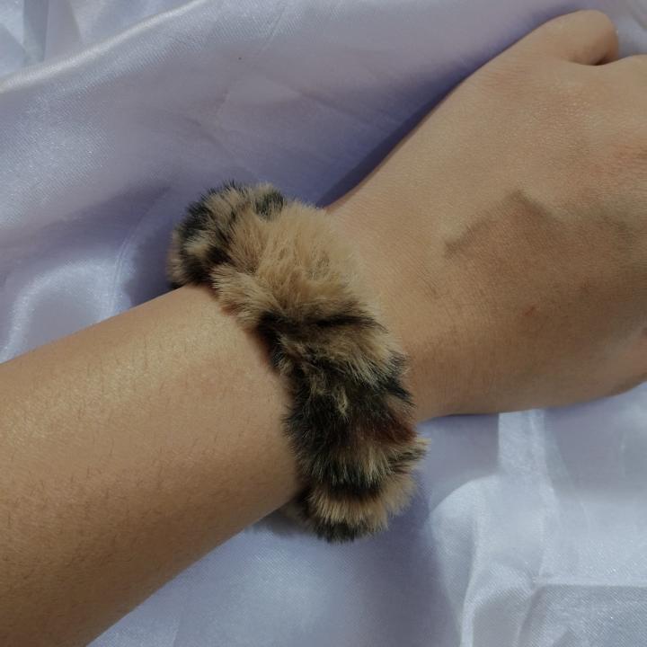 Golden Cheetah Scrunchie