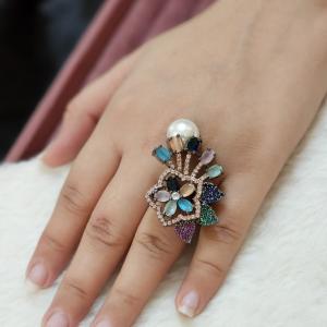 Meher Multigem Blossom Ring