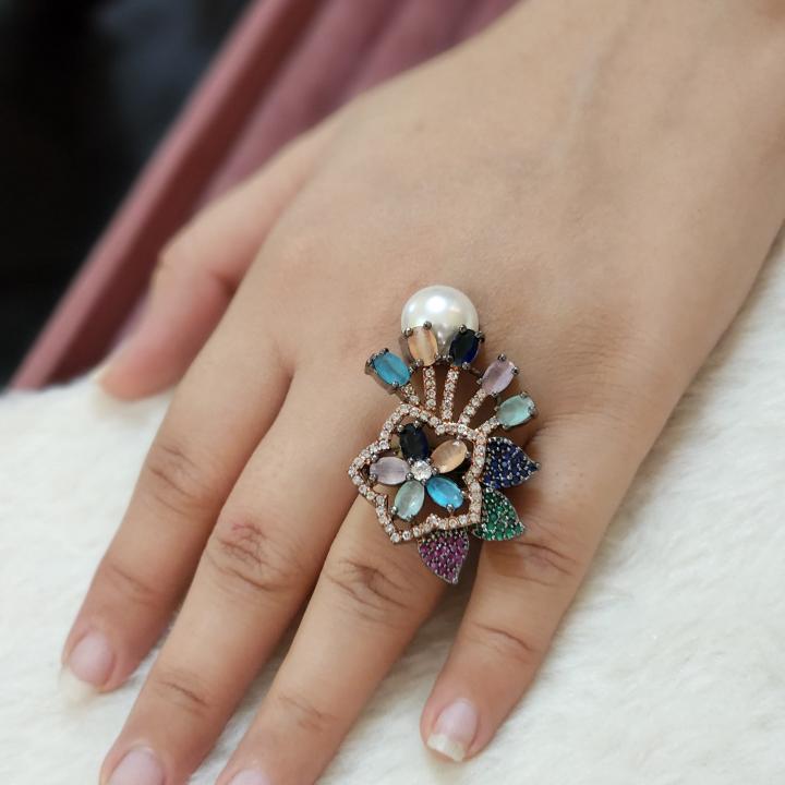 Meher Multigem Blossom Ring