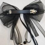 Celestial Noir Bow Hair Clip