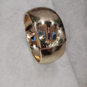 Meher Gold-Etched Dome Cuff Bracelet